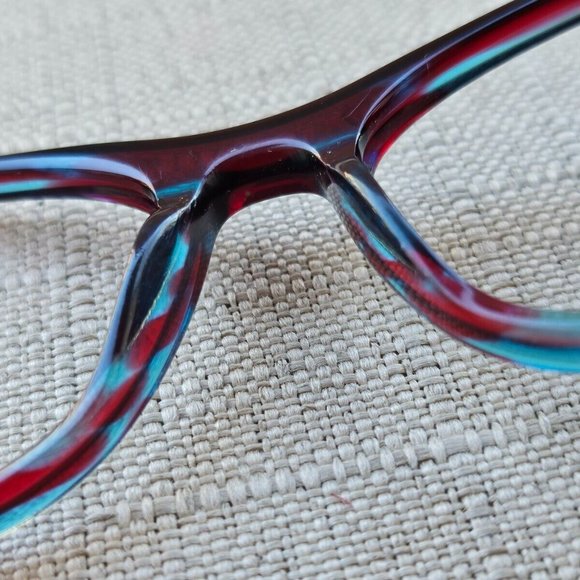 handmade Tom Davies Eyeglasses Frame Red/Blue Tone Unisex Glasses Frame 51[]116 - Picture 10 of 12